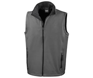 Result Core R232M Mens Printable Softshell Bodywarmer - Charcoal/Black - L