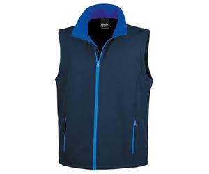 Result Core R232M Mens Printable Softshell Bodywarmer - Navy/Royal - L