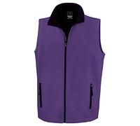 Result Core R232M Mens Printable Softshell Bodywarmer - Purple/Black - M