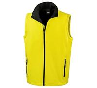 Result Core R232M Mens Printable Softshell Bodywarmer - Yellow/Black - 4XL