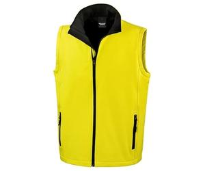 Result Core R232M Mens Printable Softshell Bodywarmer - Yellow/Black - 4XL