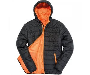 Result Core R233M Result Mens Soft Padded Jacket Black/Orange Size: XS XS