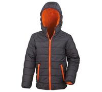 Result Core Value R233JY Kids Soft Padded Jacket - Black/Orange - 11-12 Years