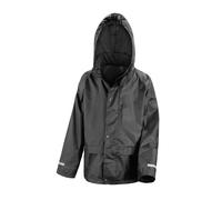 Result Core Waterproof Over Jacket in Black | Size: 11-12 Years Result Core Black 11-12 Years