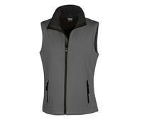 (XS, Charcoal / Black) Result Core Womens/Ladies Printable Softshell Bodywarmer