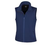 (L, Navy) Result Core Womens/Ladies Printable Softshell Bodywarmer