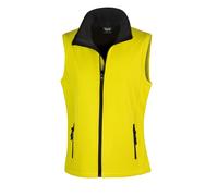 (2XL, Yellow / Black) Result Core Womens/Ladies Printable Softshell Bodywarmer