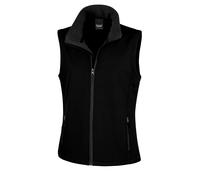(L, Black / Black) Result Core Womens/Ladies Printable Softshell Bodywarmer