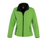 (L, Vivid Green/Black) Result Core Womens/Ladies Printable Soft Shell Jacket