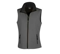 Result Core Womens/Ladies Printable Softshell Bodywarmer (2XL) (Charcoal/Black)