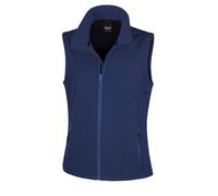 Result Women's Softshell Bodywarmer R232F Printable Black/Black XS (Size 8)