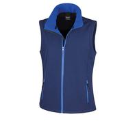 Result Women's Softshell Bodywarmer R232F Printable Black/Black XS (Size 8)