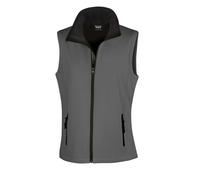 Result Women's Softshell Bodywarmer R232F Printable Black/Black XS (Size 8)