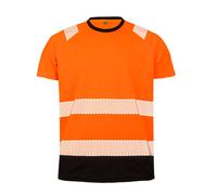 Result Genuine Recycled Breathable Quick Dry Stretch Ribbed Safety T-Shirt R502X