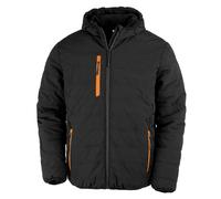 Result Genuine Recycled Mens Comp Padded Jacket Black/orange (Xs)