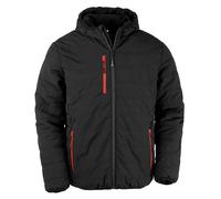 (3XL, Black/Red) Result Genuine Recycled Mens Compass Padded Jacket