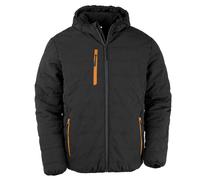 (XS, Black/Orange) Result Genuine Recycled Mens Compass Padded Winter Jacket