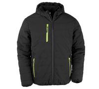 (M, Black/Lime Green) Result Genuine Recycled Mens Compass Padded Winter Jacket