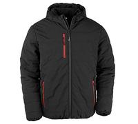 Result Genuine Recycled Mens Compass Padded Winter Jacket (L) (Black/Red)