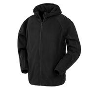 (3XL, Black) Result Genuine Recycled Mens Micro Hooded Fleece Jacket