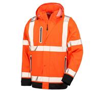 Result Genuine Recycled Mens Prism Hi-Vis Heavy Duty Hooded / S Fluorescent Oran