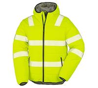 Result Genuine Recycled Mens Ripstop Safety Padded Jacket (XL) (Fluorescent Yellow)