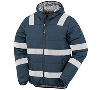 Result Men's Safety Padded Jacket – Genuine Recycled Ripstop – Navy XL