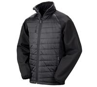 Result Genuine Recycled R237X Mens Black Compass Padded Softshell Jacket