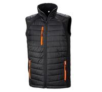 Result Genuine Recycled R238X Black Compass Padded Gilet