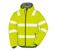 Result Men's Recycled Ripstop Padded Safety Jacket – Fluorescent Orange – Size S