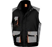 WORK-GUARD by Result Lite Gilet 2XL Black/Grey/Orange