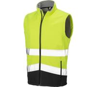Result Safeguard Printable Safety Softshell Gilet Fluorescent Yellow/Black 3XL