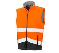 Result Printable Safety Softshell Gilet High Viz 3XL Fluorescent Orange/Black