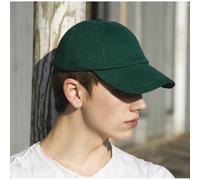 Result Headwear RC24 Low Profile Heavy Brushed Cotton Cap Black Colour One Size