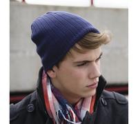 Result Headwear RC74 Double Knit Cotton Beanie Hat Navy Blue Colour: N One Size