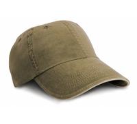 Result Headwear Washed fine line cotton cap with sandwich peak RC054X - 6-panel