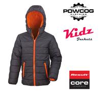 Result Kids' Padded Jacket - Lightweight Warm Hooded Coat, 4 Colours, Age 2-14