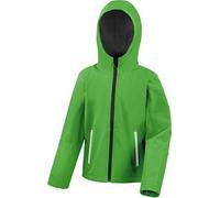 Result Kids R224J kt Core Tx Performance Hooded Softshell Jacket - Vivid Green, X-Large/Size 11/12