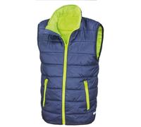 Result Kids' Result Core Thermal Gilet {R-R234J} - Navy Blue/Lime Green - Youth Medium {7/8Yrs}