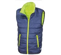 Result Kids' Result Core Thermal Gilet {R-R234J} - Navy Blue/Lime Green - Youth Small {5/6Yrs}