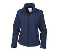 (L, Navy Blue) Result Ladies/Womens La Femme 2 Layer Base Softshell Breathable Wind Resistant Jacket