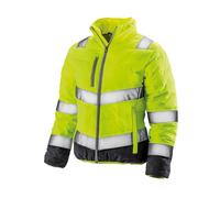 Result Ladies Womens Soft Padded Safety Hi Viz Jacket Coat ORANGE or YELLOW