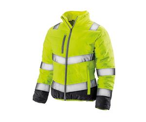 Result Ladies Womens Soft Padded Safety Hi Viz Jacket Coat ORANGE or YELLOW
