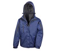 Result Men's 3 In 1 Softshell Waterproof Journey Jacket With Hood in Dark Navy | Size: Large Result Dark Navy L