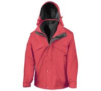 Result Men's 3 In 1 Zip & Clip StormDri Waterproof Windproof Jacket in Red | Size: XL Result Red XL