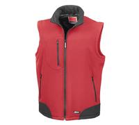 Result Mens BLACK BLUE or RED Fleece Lined Soft Shell Bodywarmer Gilet Vest