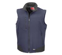 Result Mens BLACK BLUE or RED Fleece Lined Soft Shell Bodywarmer Gilet Vest