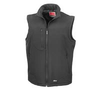 Result Mens BLACK BLUE or RED Fleece Lined Soft Shell Bodywarmer Gilet Vest