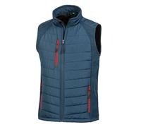 Result Men's Black Compass Padded Soft Shell Gilet in Mid Blue | Size: 3XL Result Mid Blue 3XL
