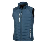 Result Men's Black Compass Padded Soft Shell Gilet in Navy | Size: 2XL Result Navy 2XL